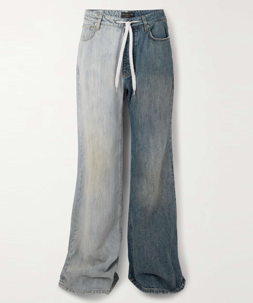 투톤 데님 팬츠