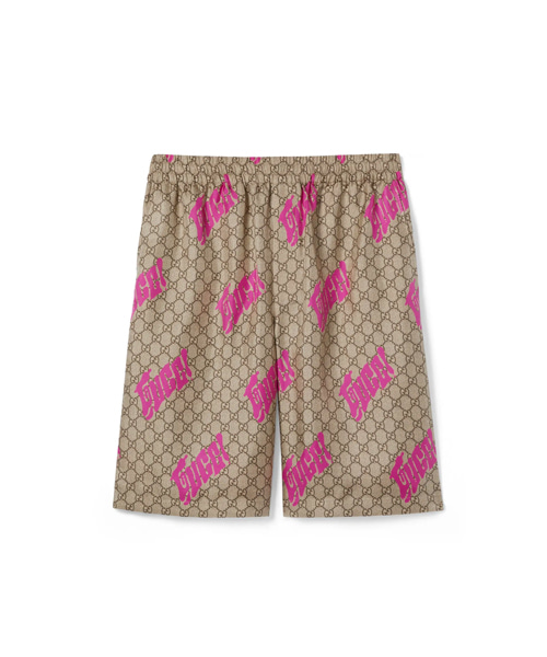 프린트 실크 트윌 쇼츠