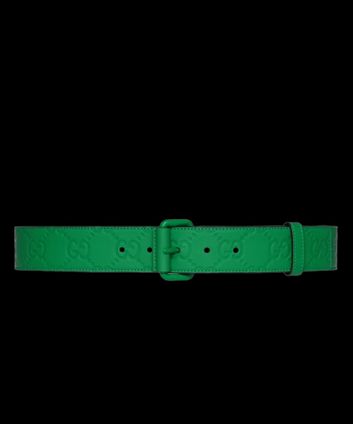 GG 러버 이펙트 레더 벨트