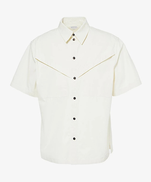 스프레드 칼라 코튼 셔츠