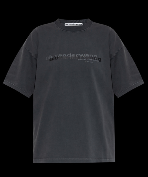 멀티로고 프린트 루즈핏 코튼 티셔츠