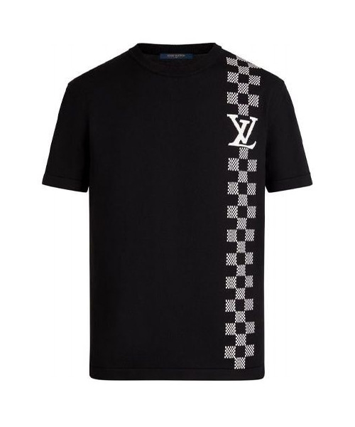 레이싱 체크 숏 슬리브 티셔츠