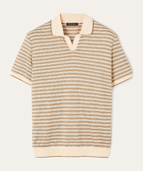 리넨 엘보 폴로 셔츠