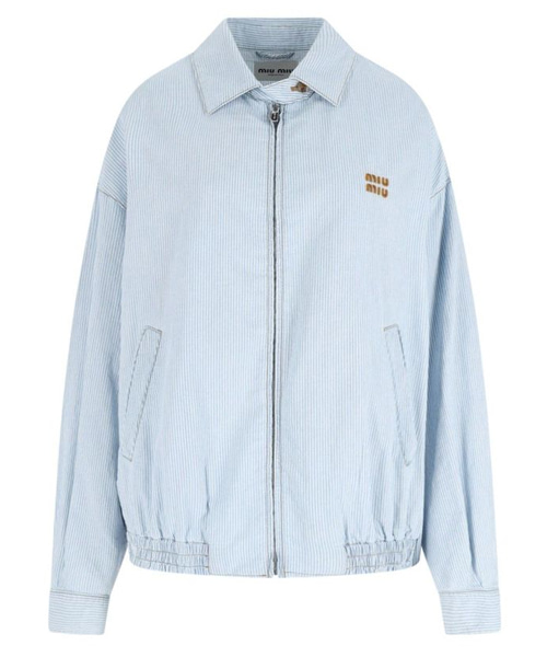 스트라이프 로고 집업 자켓