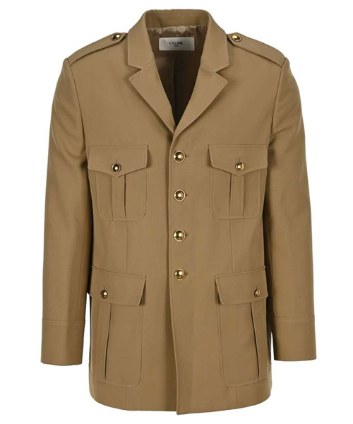 울 개버딘 밀리터리 포켓 자켓