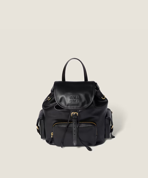 캔버스 및 가죽 백팩