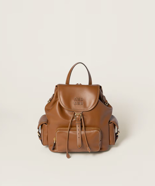 캔버스 및 가죽 백팩