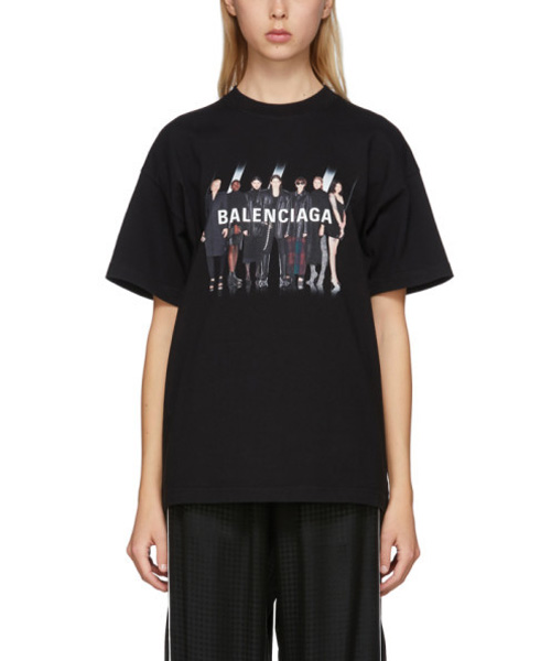 그래픽 프린트 코튼 저지 티셔츠