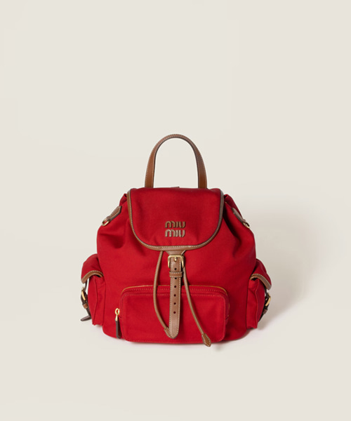 캔버스 및 가죽 백팩