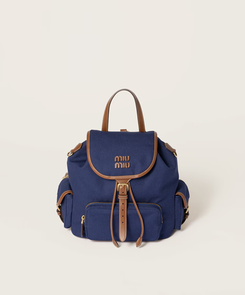 캔버스 및 가죽 백팩