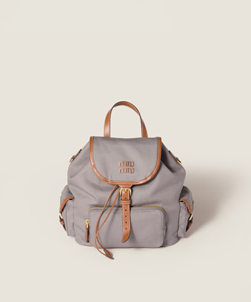 캔버스 및 가죽 백팩