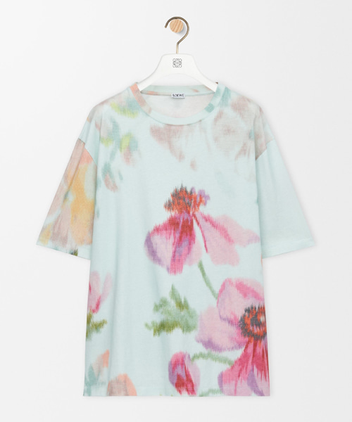 루즈 핏 숏 슬리브 코튼 티셔츠