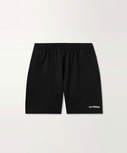 로고 프린트 코튼 저지 쇼츠