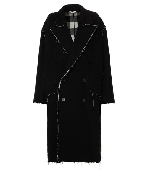 양면 버팔로 체크 코트