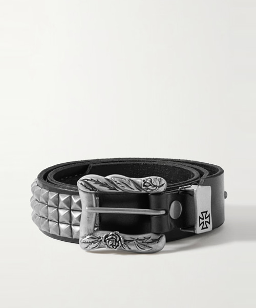 텍사스 세레나데 3cm 스터드 가죽 벨트