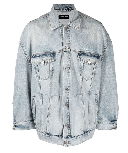 트위스트 슬리브 데님 자켓