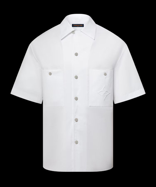 시그니처 숏 슬리브 코튼 셔츠