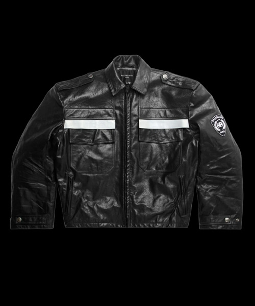 파리 유니폼 가죽 자켓