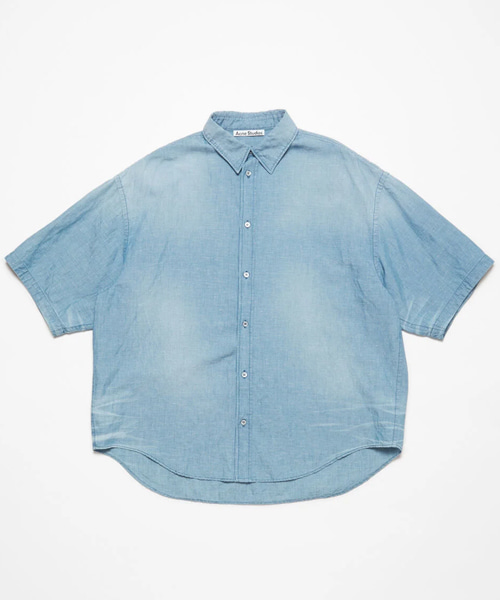 버튼업 셔츠 로고 스탬프