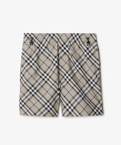 체크 트윌 쇼츠