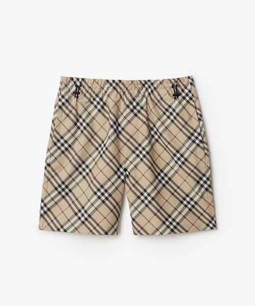 체크 트윌 쇼츠