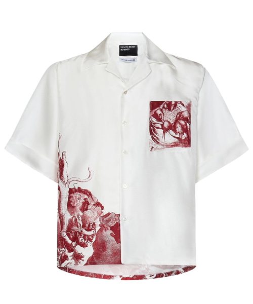 RAT PALACE 슈미즈 실크 숏 슬리브 셔츠