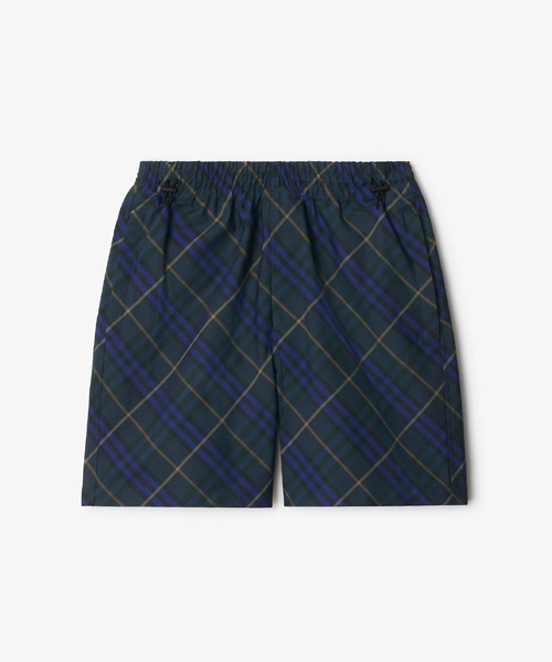 체크 트윌 쇼츠