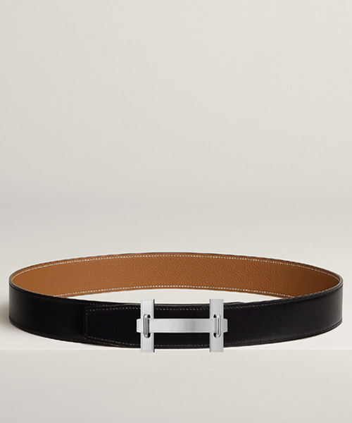 H 점핑 벨트 버클 & 리버서블 가죽 스트랩 38mm