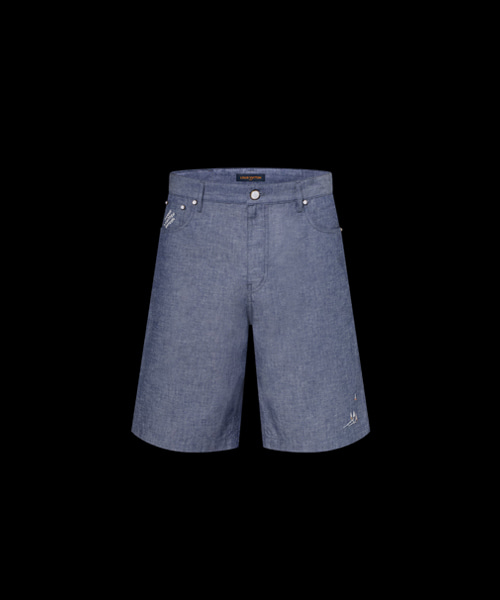 엠브로이더드 샴브레이 쇼츠