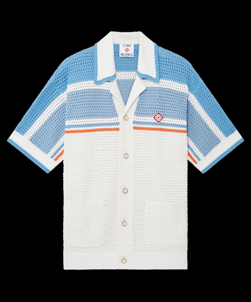 코튼 테니스 크로셰 셔츠