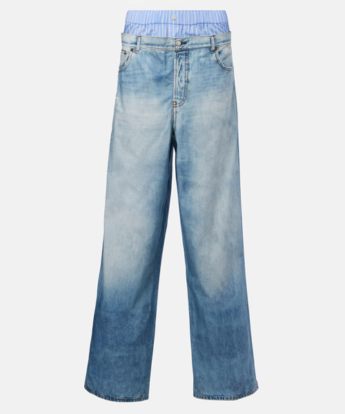 트롱프뢰유 코튼 포플린 와이드 팬츠