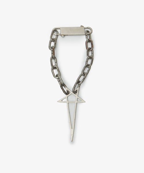 실버 펜타그램 체인 브레이슬릿