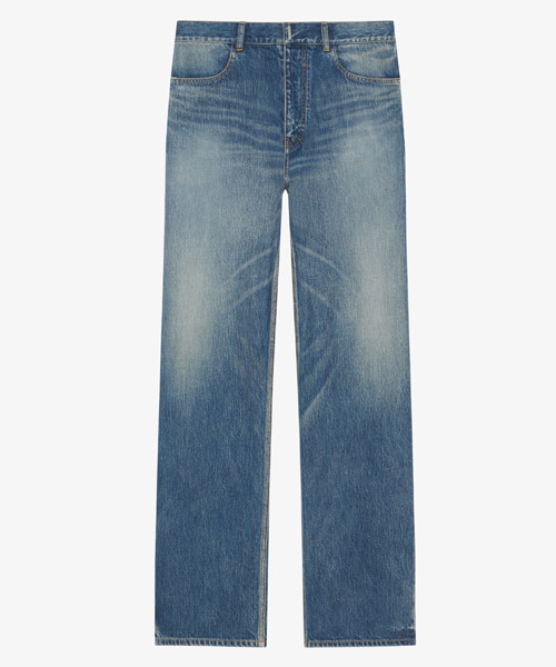 4G 메탈 데님 스트레이트 진