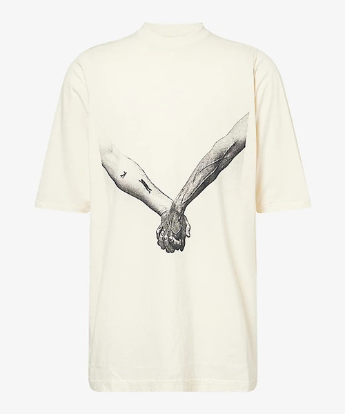 그래픽 프린트 점보 코튼 저지 티셔츠