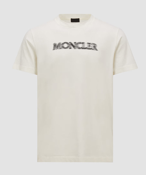 블러 로고 코튼 티셔츠