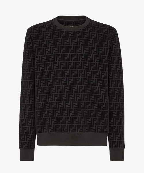 블랙 피케 스웨트셔츠