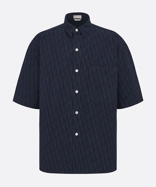 디올 오블리크 숏 슬리브 셔츠