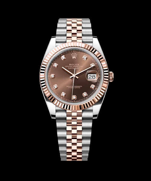 데이트저스트 에버로즈 골드 콤비 초콜릿 다이아 41