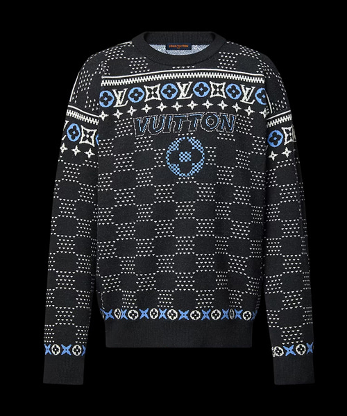 자카드 울 풀오버