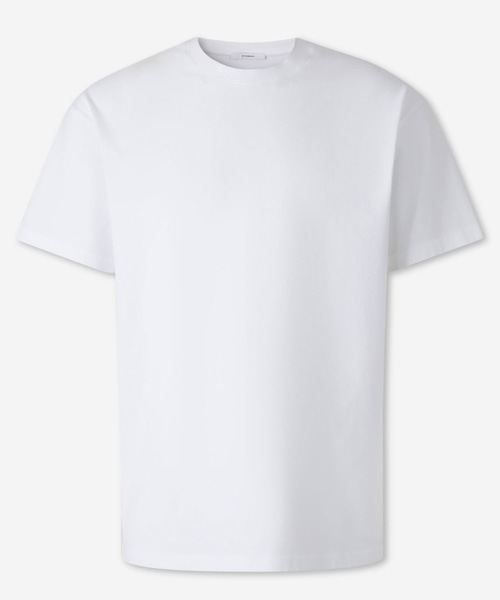 로고 프린트 숏 슬리브 코튼 티셔츠