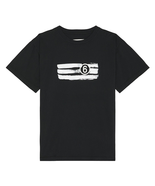 넘버 프린트 코튼 티셔츠