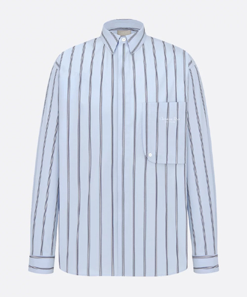 디올 쿠튀르 스트라이프 자수 셔츠