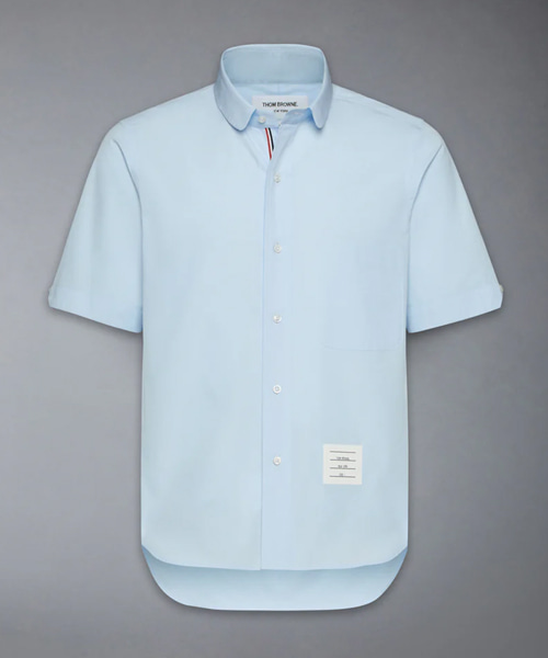 깅엄 체크 포플린 숏 슬리브 셔츠