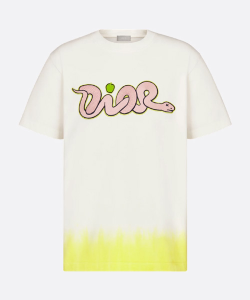 DIOR AND KAWS 코튼 저지 티셔츠