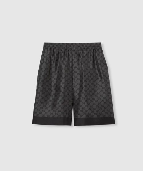 프린트 실크 트윌 쇼츠