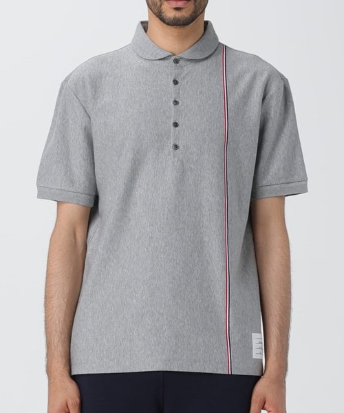 스트라이프 숏 슬리브 폴로 셔츠