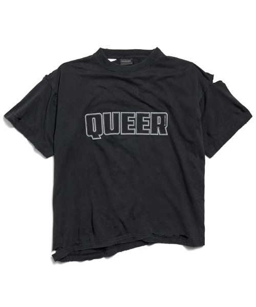 퀴어 타이포 박시 티셔츠