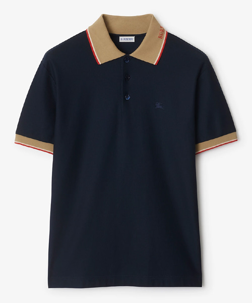 로고 칼라 코튼 폴로 셔츠