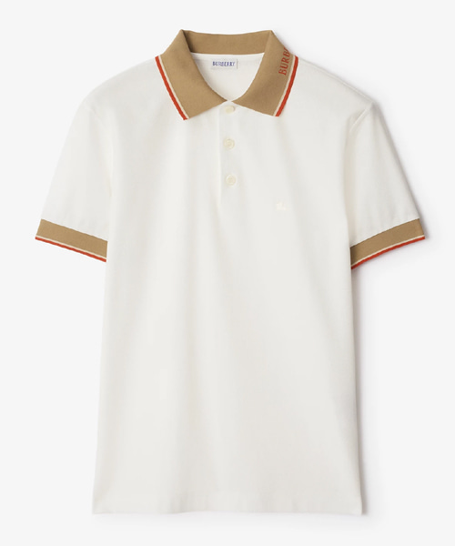 로고 칼라 코튼 폴로 셔츠