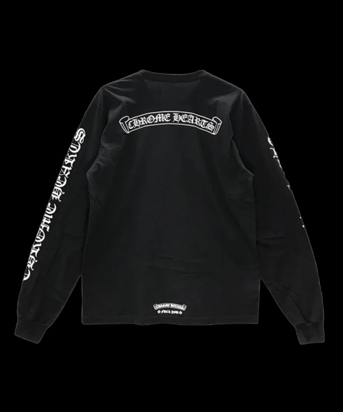 스크롤 퍽 유 로고 롱 슬리브 티셔츠